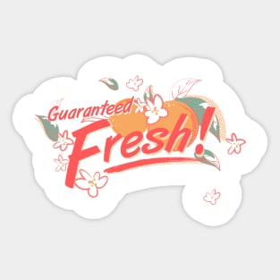 Oranges Guaranteed Fresh- by Cathy Clark-Ramirez Sticker